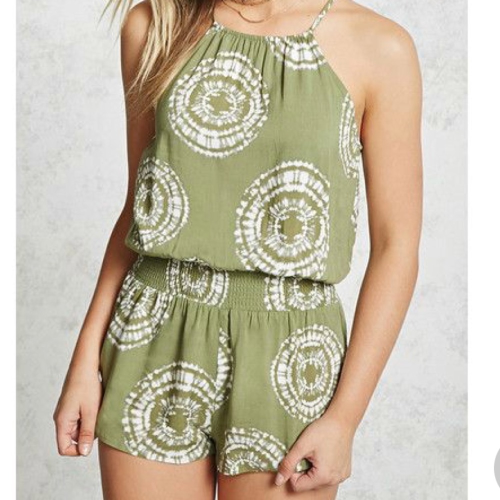 Forever21 Tie-Dye Cami Romper